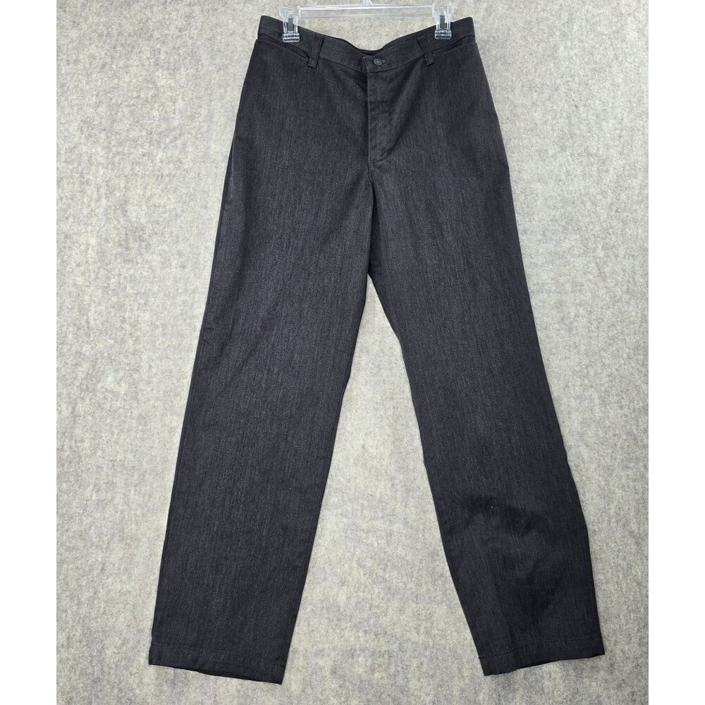 Stretch Riders Womens Stretch Pants Dark Grey Size 12M Relaxed Straight Cotton